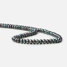 6x5mm Periwinkle Peacock Button Freshwater Pearl 15.5 inch 90 pieces - Beadsofcambay.com
