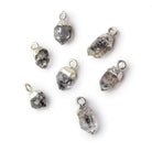 6x5mm Silver Leafed Herkimer Diamond Crystal Quartz Focal Pendant 1 piece - Beadsofcambay.com