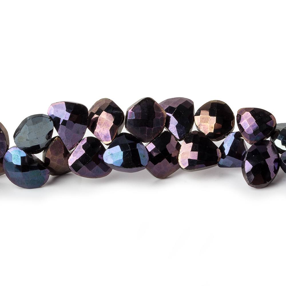 6x6-10x7mm MultiColor Metallic Black Spinel Fancy Shapes 9.5 inch 63 beads - Beadsofcambay.com