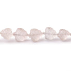 6x6-10x9mm Morganite Carved Fancy Shaped Beads 7.5 inch 23 pieces - Beadsofcambay.com