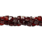 6x6-6.5x6.5mm Hessonite Garnet faceted cubes 8 inch 33 beads AAA - Beadsofcambay.com