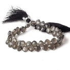 6x6-6.5x6.5mm Platinum Grey Moonstone faceted pillow beads 7.5 inch 50 pieces A - Beadsofcambay.com
