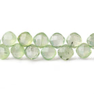 6x6-6.5x6.5mm Prehnite faceted pillow beads 7.25 inch 46 pieces - Beadsofcambay.com