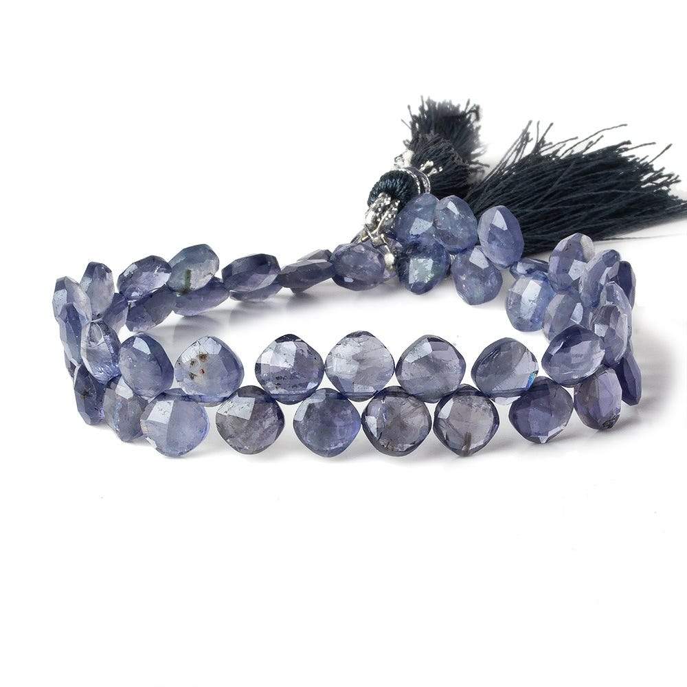 6x6-7x7mm Iolite faceted pillow beads 7.25 inch 48 pieces A - Beadsofcambay.com