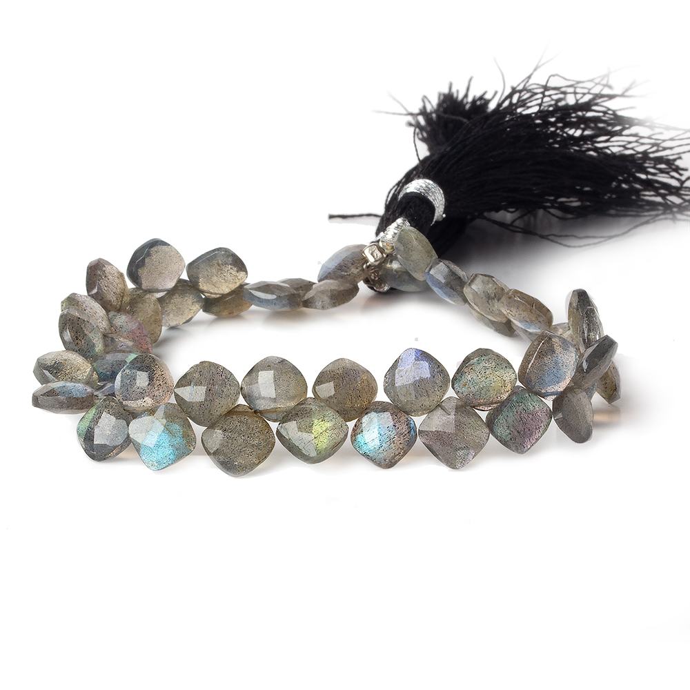 6x6-7x7mm Labradorite faceted pillow beads 7.25 inch 46 pieces AA - Beadsofcambay.com