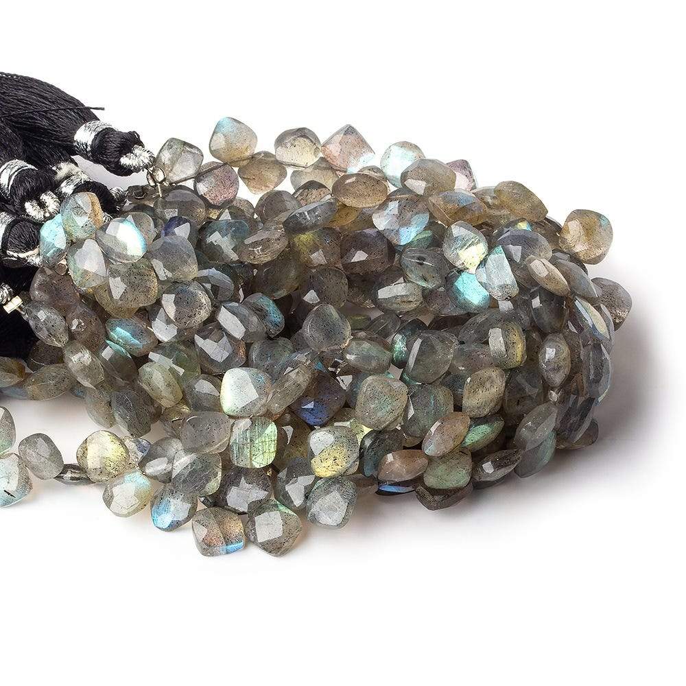 6x6-7x7mm Labradorite faceted pillow beads 7.25 inch 46 pieces AA - Beadsofcambay.com