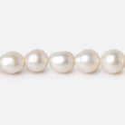 6x6-8x6.5mm White Petite Ultra Baroque Freshwater Pearls 16 inch 57 pieces - Beadsofcambay.com