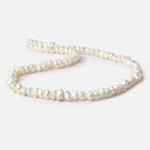 6x6-9x7mm White Center Drilled Keshi Freshwater Pearl 15.5 inch 85 pieces - Beadsofcambay.com