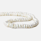 6x6-9x7mm White Center Drilled Keshi Freshwater Pearl 15.5 inch 85 pieces - Beadsofcambay.com