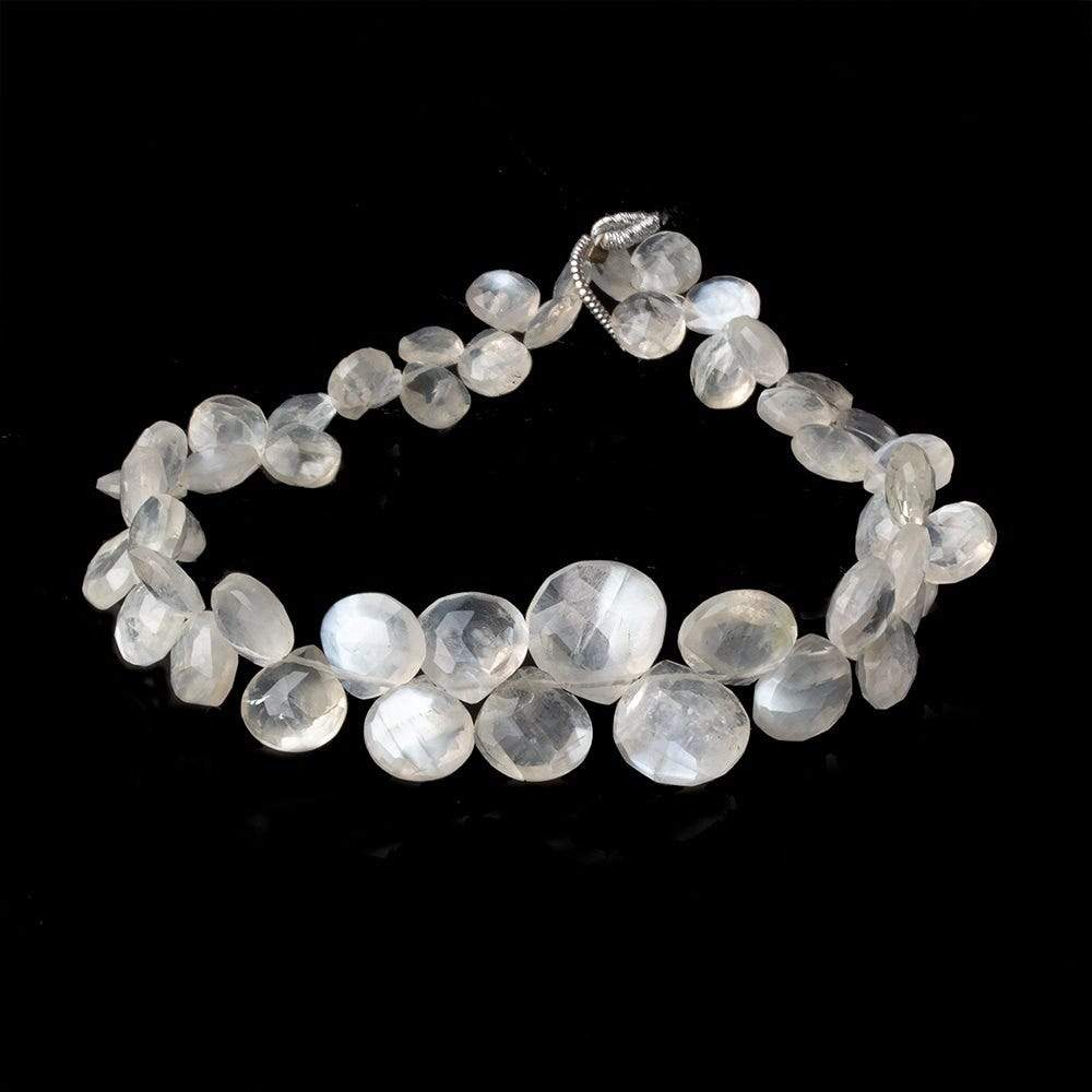 6x6-9x9mm Ceylon Moonstone faceted hearts 8 inch 50 beads AAA - Beadsofcambay.com