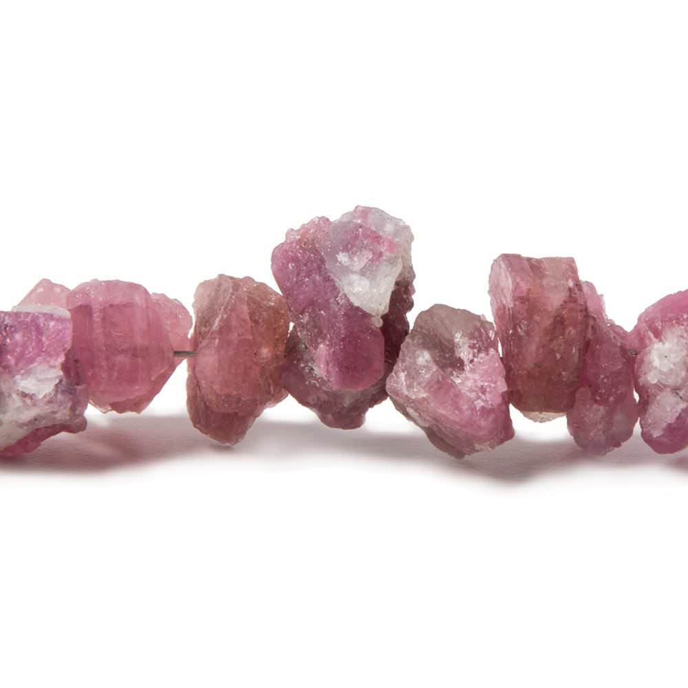 6x6.5-9x6mm Pink Tourmlaine Side Drilled Chip Beads 8 inch 52 pieces - Beadsofcambay.com