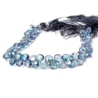 6x6mm Mystic Blue Topaz faceted heart beads 8 inch 62 pieces - Beadsofcambay.com