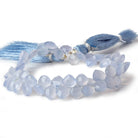 6x6mm Turkish Blue Chalcedony faceted pillow beads 7.5 inch 56 pieces A - Beadsofcambay.com
