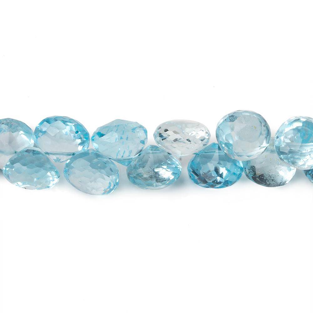 6x7-8x6mm Sky Blue Topaz Candy Kiss Beads 8 inch 48 pieces - Beadsofcambay.com