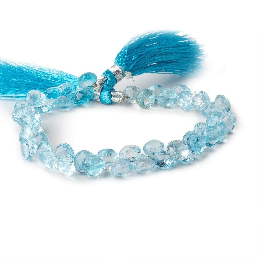 6x7-8x6mm Sky Blue Topaz Candy Kiss Beads 8 inch 48 pieces - Beadsofcambay.com