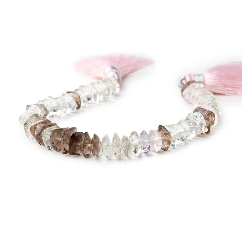 6x7-8x7mm Multi Gemstone Faceted Free Shape Beads 7 inch 56 pieces AAA - Beadsofcambay.com