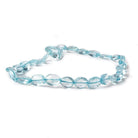 6x7-9x7mm Sky Blue Topaz Faceted Oval AA Grade 10 inch 29 Beads - Beadsofcambay.com