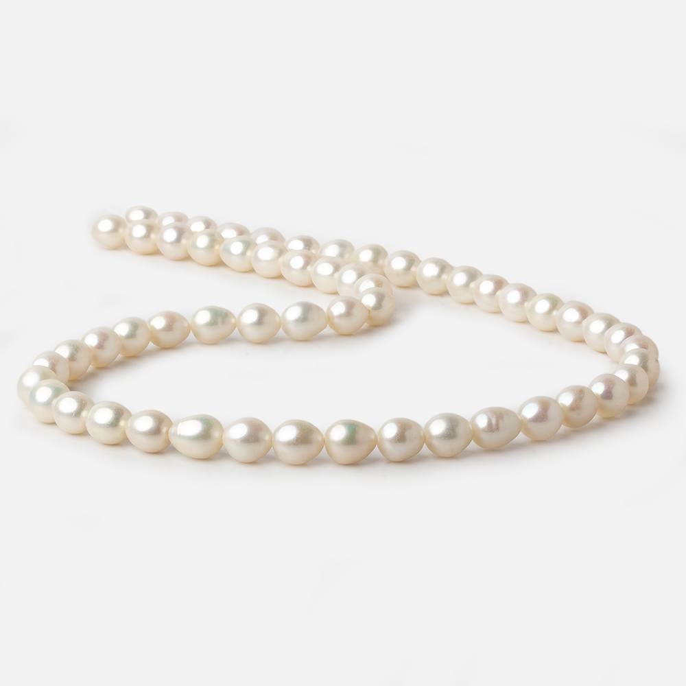 6x7mm Cream Straight Drill Oval Freshwater Pearls 15 inch 52 pieces A - Beadsofcambay.com