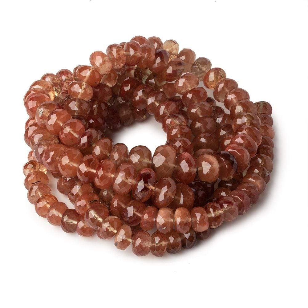 7-10mm Andesine faceted rondelle beads 18 inch 94 pieces AA - Beadsofcambay.com