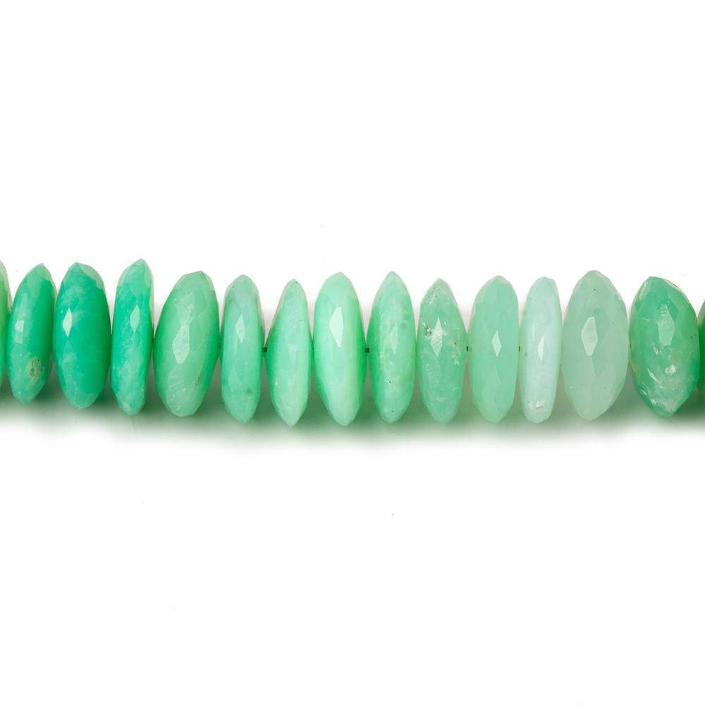 7-10mm Chrysoprase German Faceted Rondelle Beads 16 inch 130 pieces AAA Grade - Beadsofcambay.com