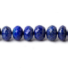 7-10mm Lapis Lazuli Faceted Rondelles 7.5 inch 31 pieces - Beadsofcambay.com
