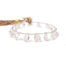 7-10mm Morganite Pear Briolette 7.25 inch 17 pieces - Beadsofcambay.com