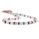7-10mm Multi Gemstone German Faceted Rondelle Beads 16 inch 115 pieces AAA - Beadsofcambay.com