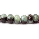 7-10mm Prehnite and Matrix Beads Faceted Rondelle 16 inch 64 pieces - Beadsofcambay.com