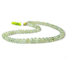 7-10mm Prehnite Beads Faceted Rondelle 16 inch 82 pieces - Beadsofcambay.com