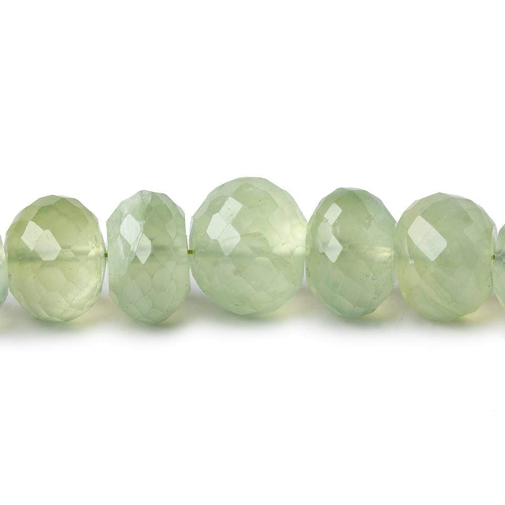 7-10mm Prehnite Beads Faceted Rondelle 16 inch 82 pieces - Beadsofcambay.com