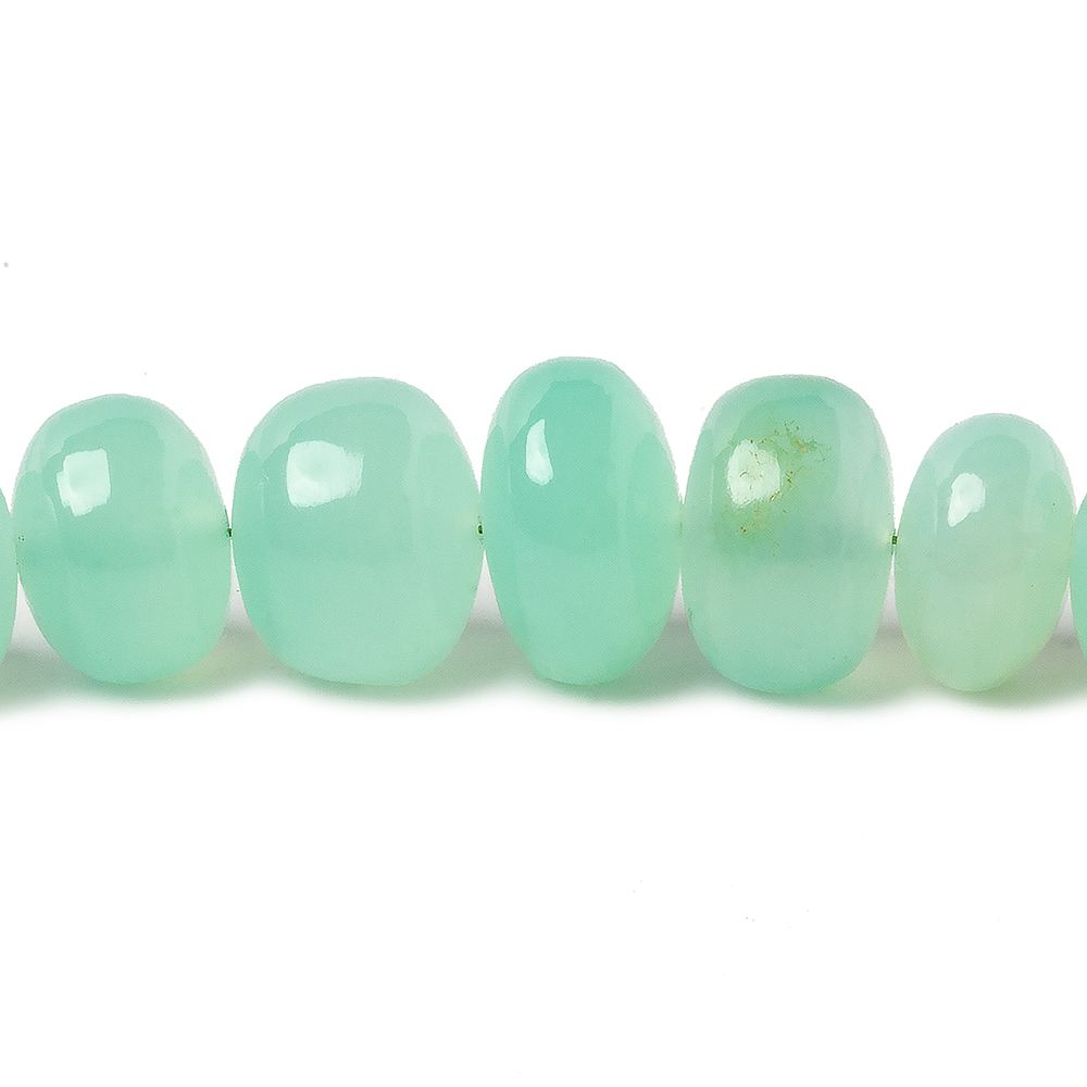 7-11.5mm Chrysoprase plain rondelle beads 20 inch 86 pieces A - Beadsofcambay.com