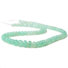 7-11.5mm Chrysoprase plain rondelle beads 20 inch 86 pieces A - Beadsofcambay.com
