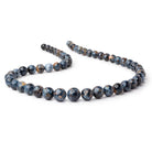 7-11.5mm Pietersite Plain Round Beads 18 inch 53 pieces AAA - Beadsofcambay.com