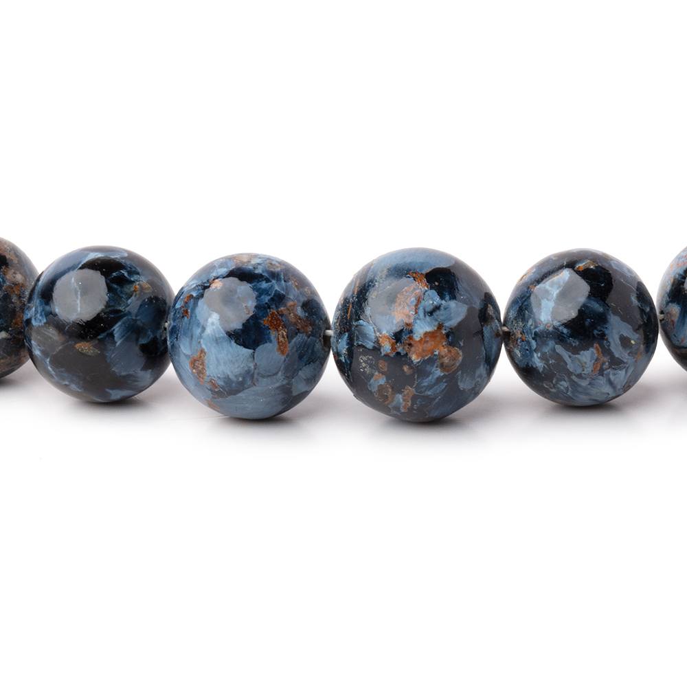 7-11.5mm Pietersite Plain Round Beads 18 inch 53 pieces AAA - Beadsofcambay.com