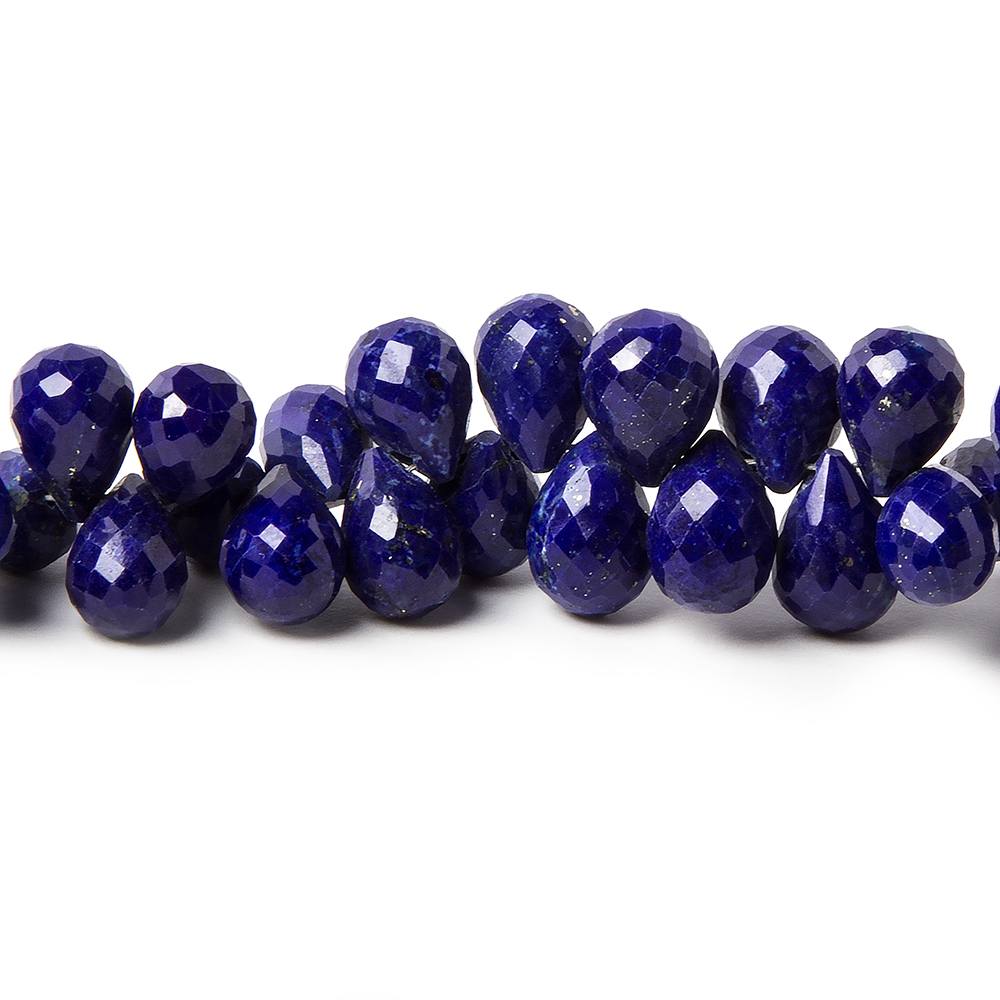 7-11mm Lapis Lazuli Bead Tear Drop Briolette 8 inch 45 pieces - Beadsofcambay.com