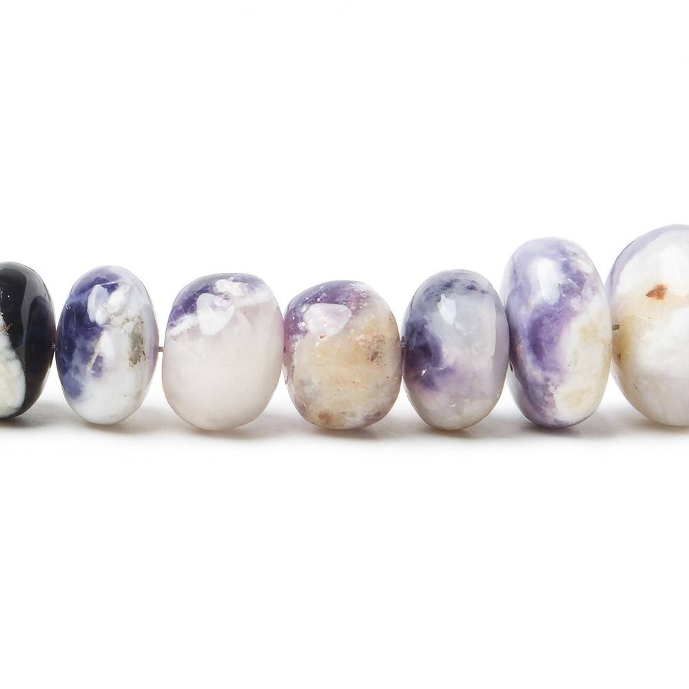 7-11mm Morado Purple Opal Plain Rondelle Beads 18 inch 92 pieces - Beadsofcambay.com