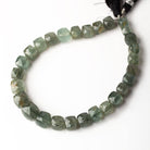 7-11mm Moss Aquamarine Faceted Cube Beads 9 inches 28 pieces - Beadsofcambay.com
