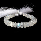 7-11mm Rainbow Moonstone Faceted Rondelles 7.5 inch 34 beads AAA - Beadsofcambay.com