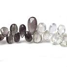 7-11mm Silimanite Faceted Pears 7.75 inch 67 pieces - Beadsofcambay.com