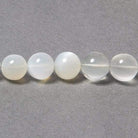 7-11mm White Moonstone Plain Round 49 pcs - Beadsofcambay.com