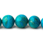 7-12.5mm Peruvian Blue Opalina plain rounds 19 inch 58 beads AAA - Beadsofcambay.com