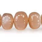 7-12mm Blush Peach Moonstone Plain Rondelle Beads 16 inch 77 pieces - Beadsofcambay.com