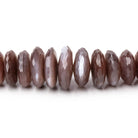 7-12mm Chocolate Moonstone German Faceted Rondelles 16 inch 109 Beads - Beadsofcambay.com