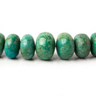 7-12mm Chrysocolla plain rondelle beads 18 inches 77 pieces A - Beadsofcambay.com