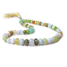 7-12mm Multi-gemstone Faceted Rondelle Beads 16 inch 67 pieces - Beadsofcambay.com