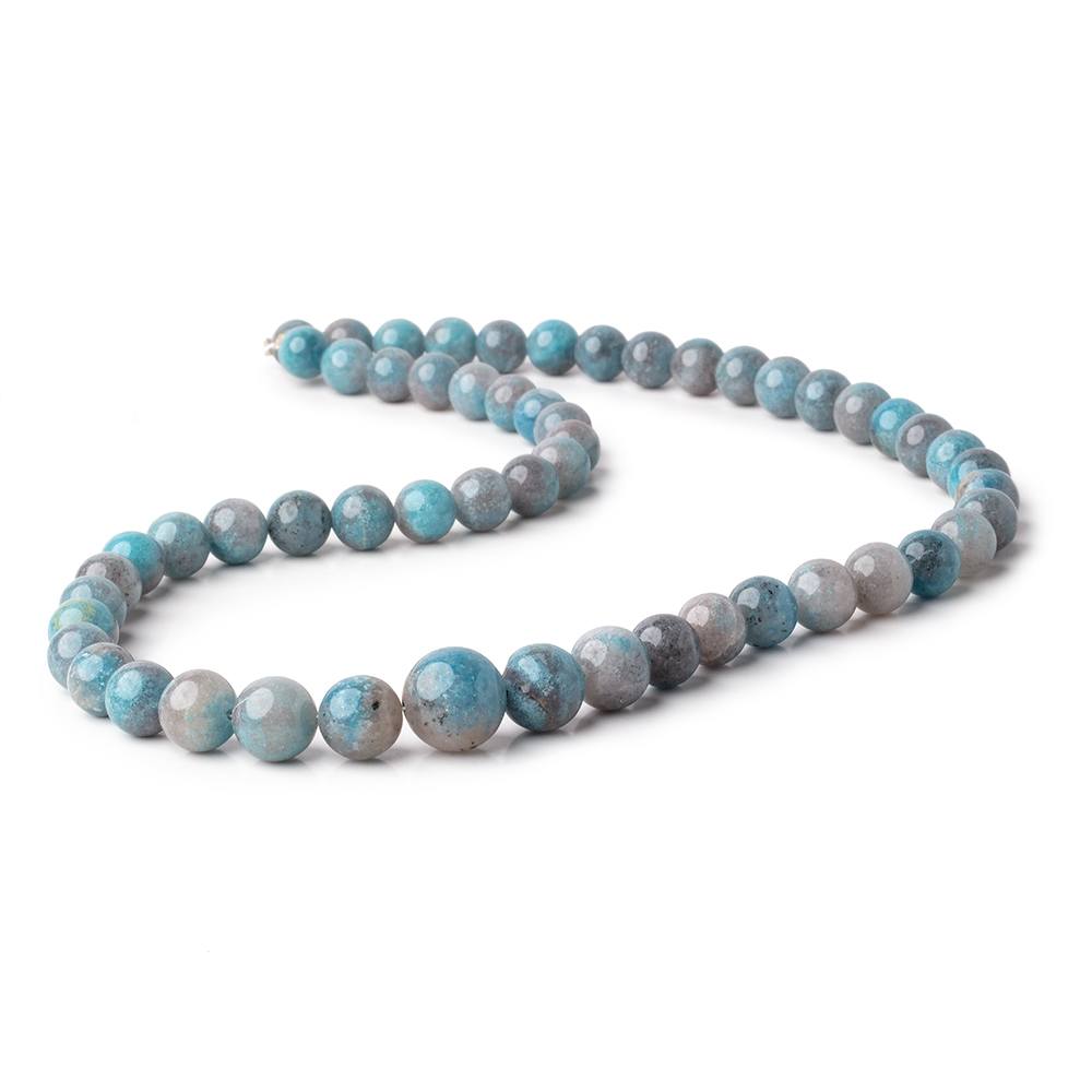 7-12mm Rare Paraiba Quartz Plain Round Beads 17.75 inch 56 pieces AAA - Beadsofcambay.com