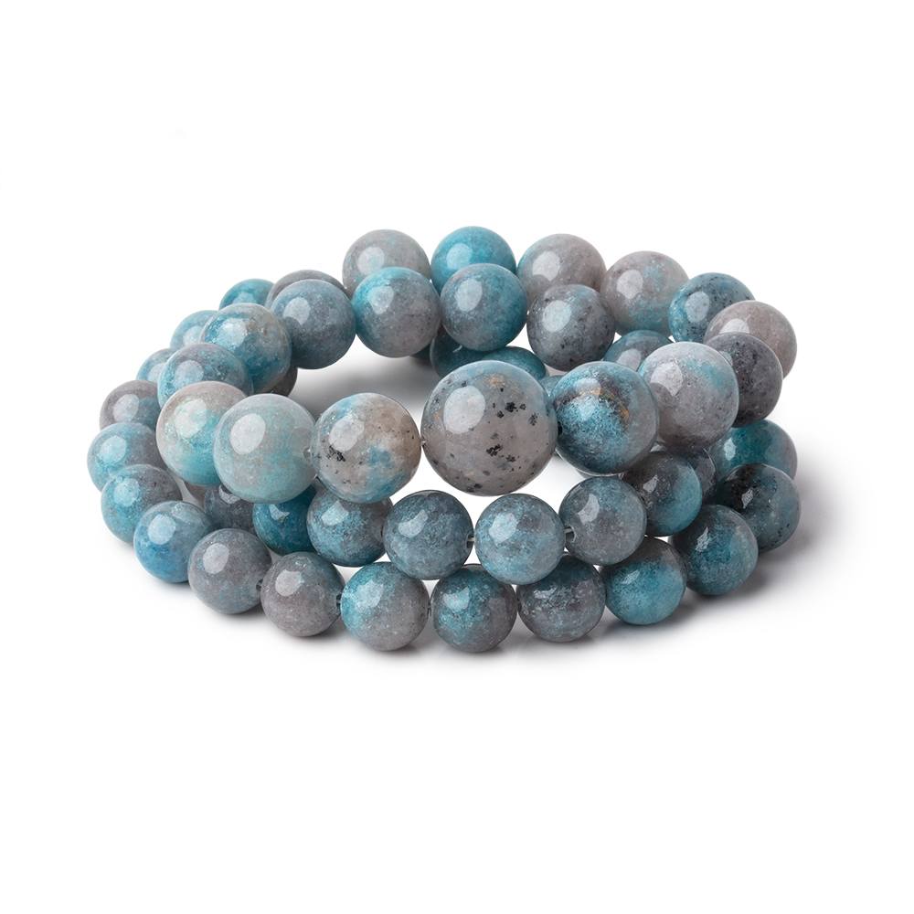 7-12mm Rare Paraiba Quartz Plain Round Beads 17.75 inch 56 pieces AAA - Beadsofcambay.com