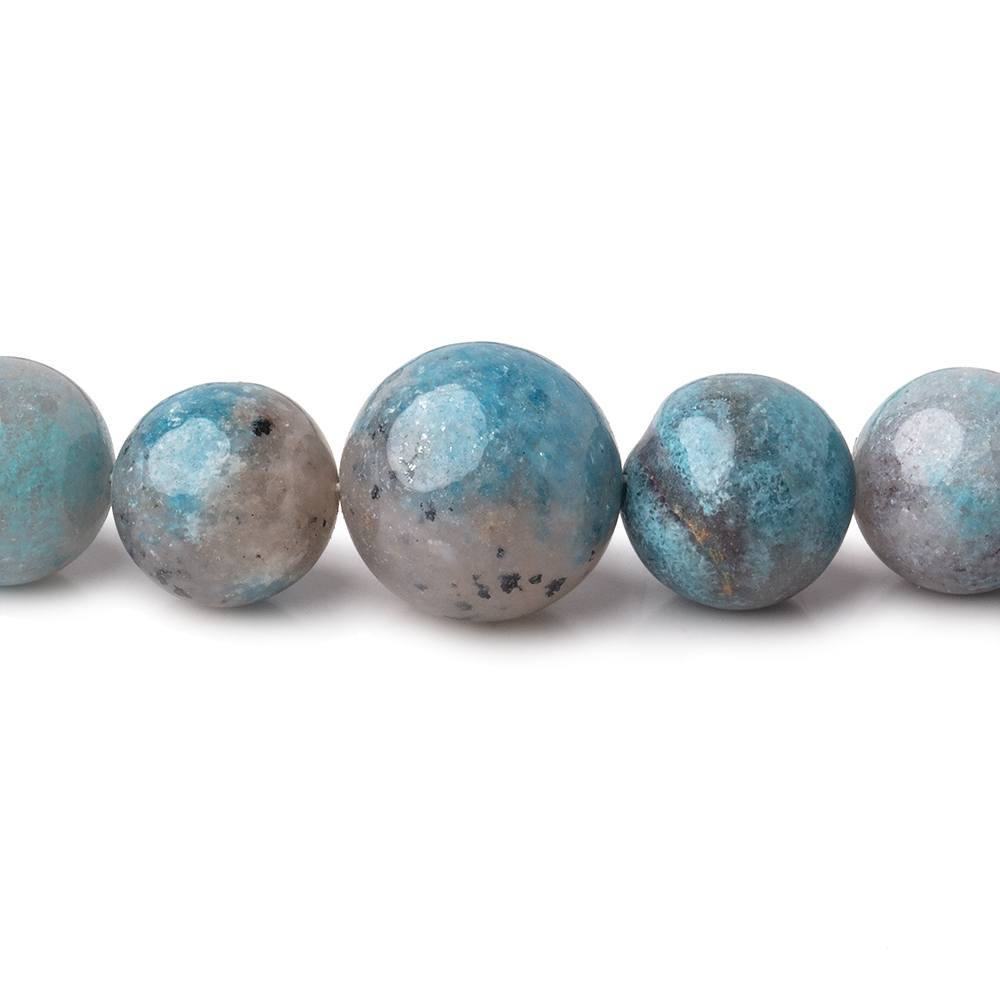 7-12mm Rare Paraiba Quartz Plain Round Beads 17.75 inch 56 pieces AAA - Beadsofcambay.com