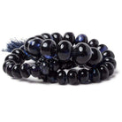 7-13mm Dark Blue Fluorite Plain Rondelle Beads 16 inch 54 pieces - Beadsofcambay.com