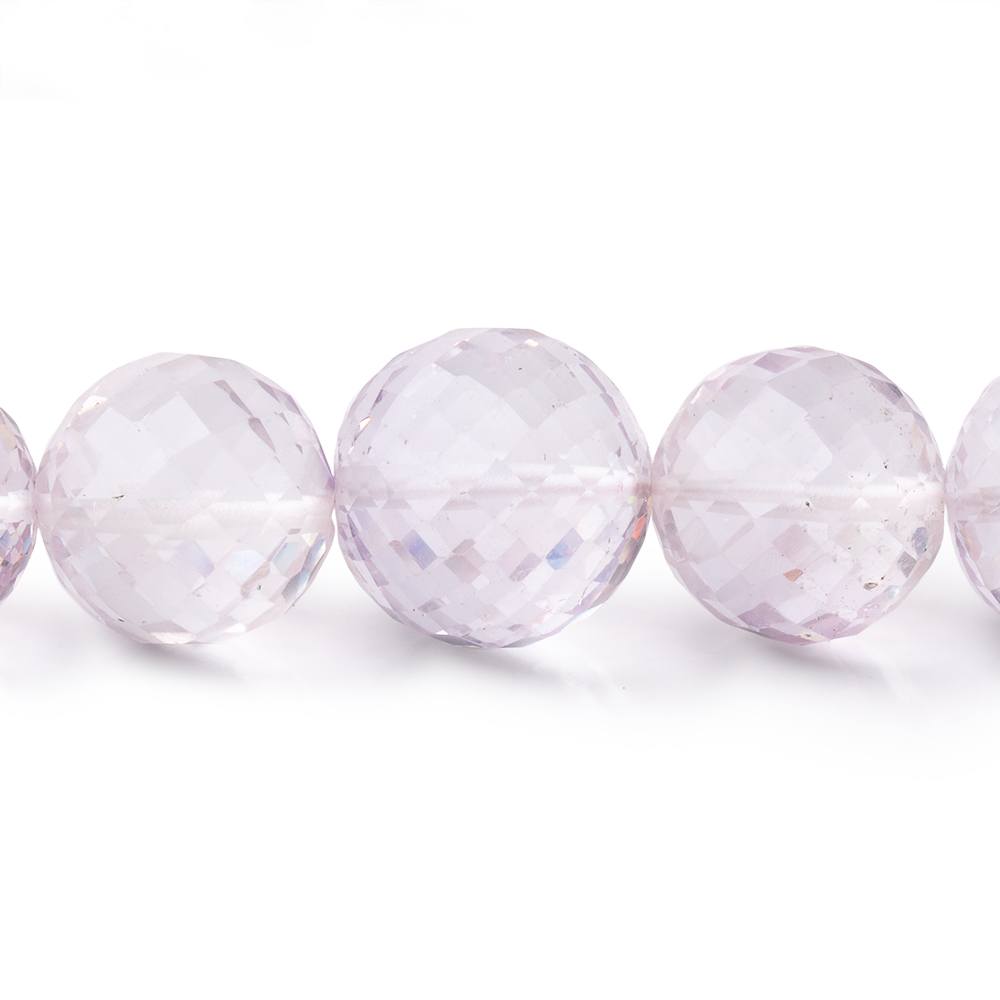 7-13mm Pink Amethyst Faceted Round Beads 16 inch 42 pieces AA - Beadsofcambay.com
